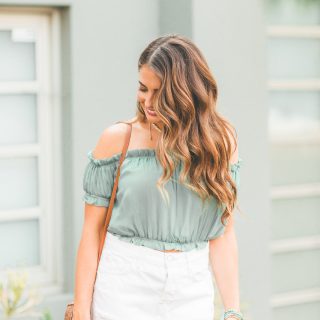 The Perfect White Denim Skirt featured by popular Orange County fashion blogger, Maxie Elle