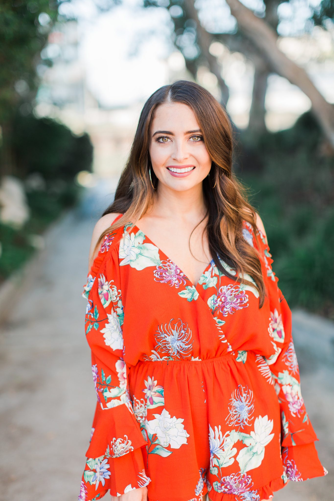 red floral romper - 3 Ways to Incorporate Florals Into Your Spring Wardrobe featured by popular Orange County fashion blogger, Maxie Elle