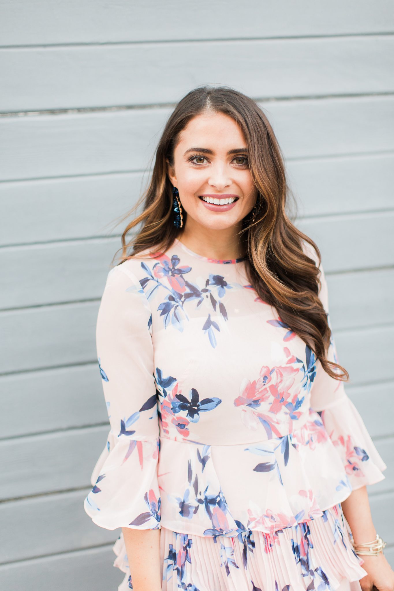 Pink floral tiered dress - My Favorite Cute Easter Dresses by popular Orange County fashion blogger Maxie Elise