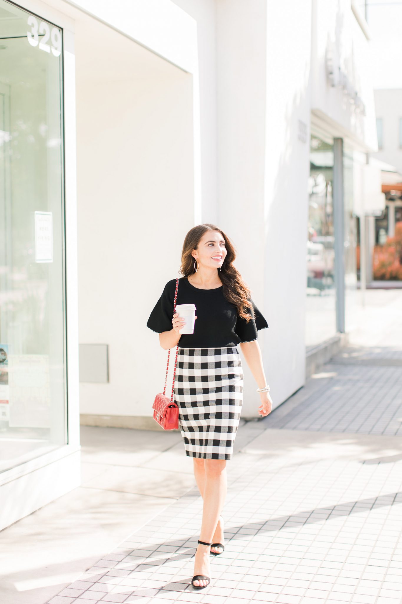 Gingham Trend with Ann Taylor featured by popular Orange County fashion blogger, Maxie Elise