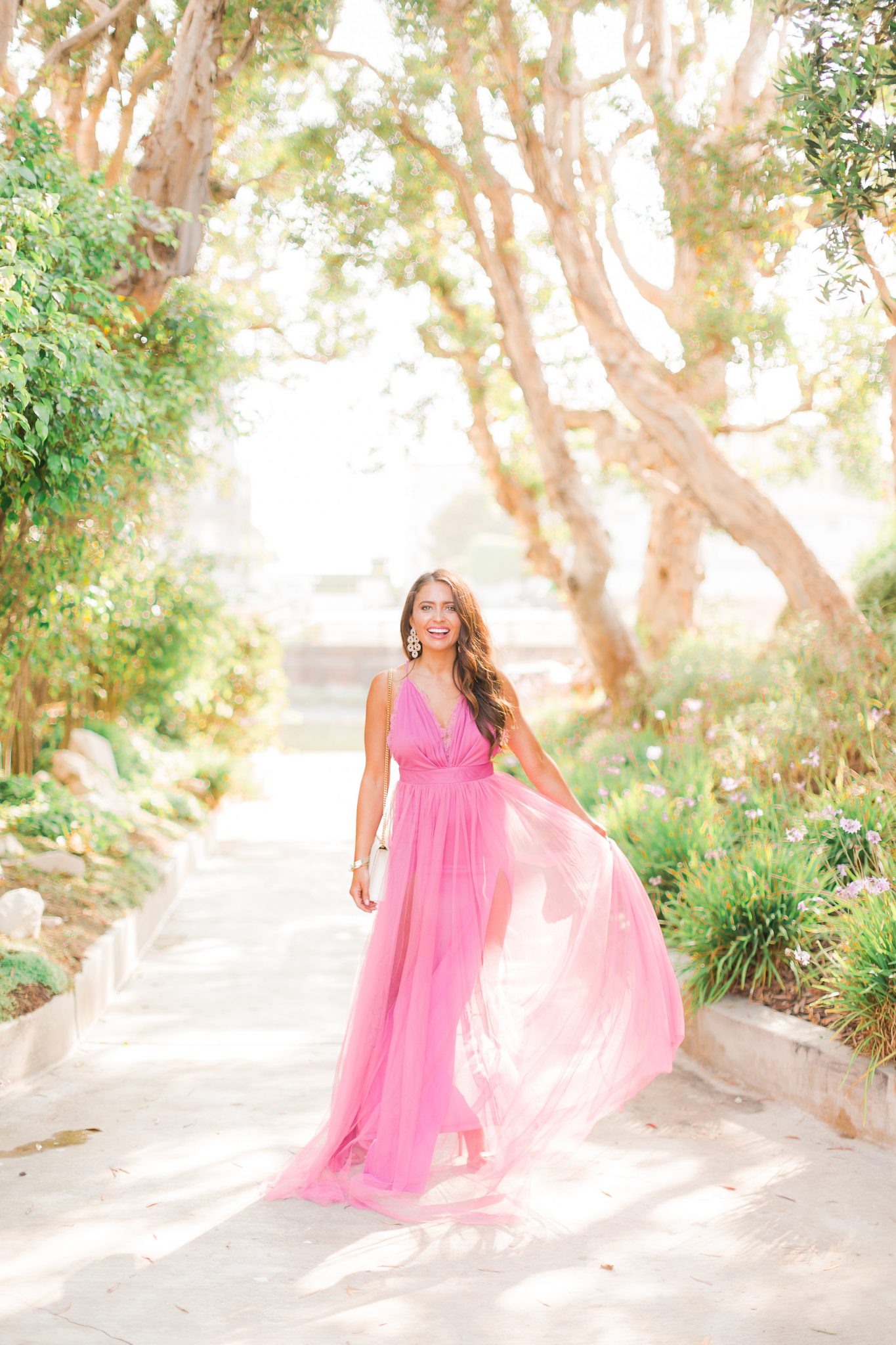 Pink Party Dresses for Fall featured by popular Orange County fashion blogger, Maxie Elise