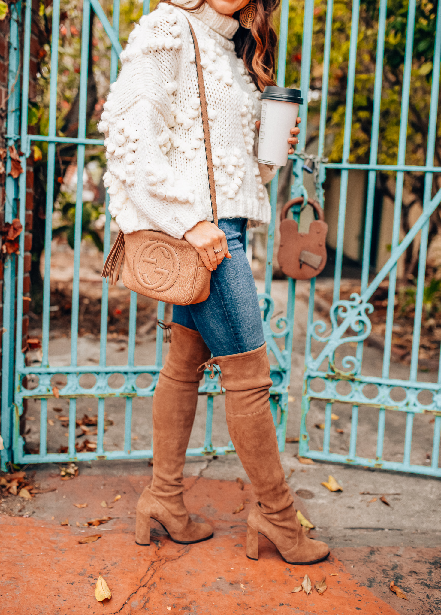 Chicwish cozy fall sweater styled by top Orange County fashion blog, Maxie Elise
