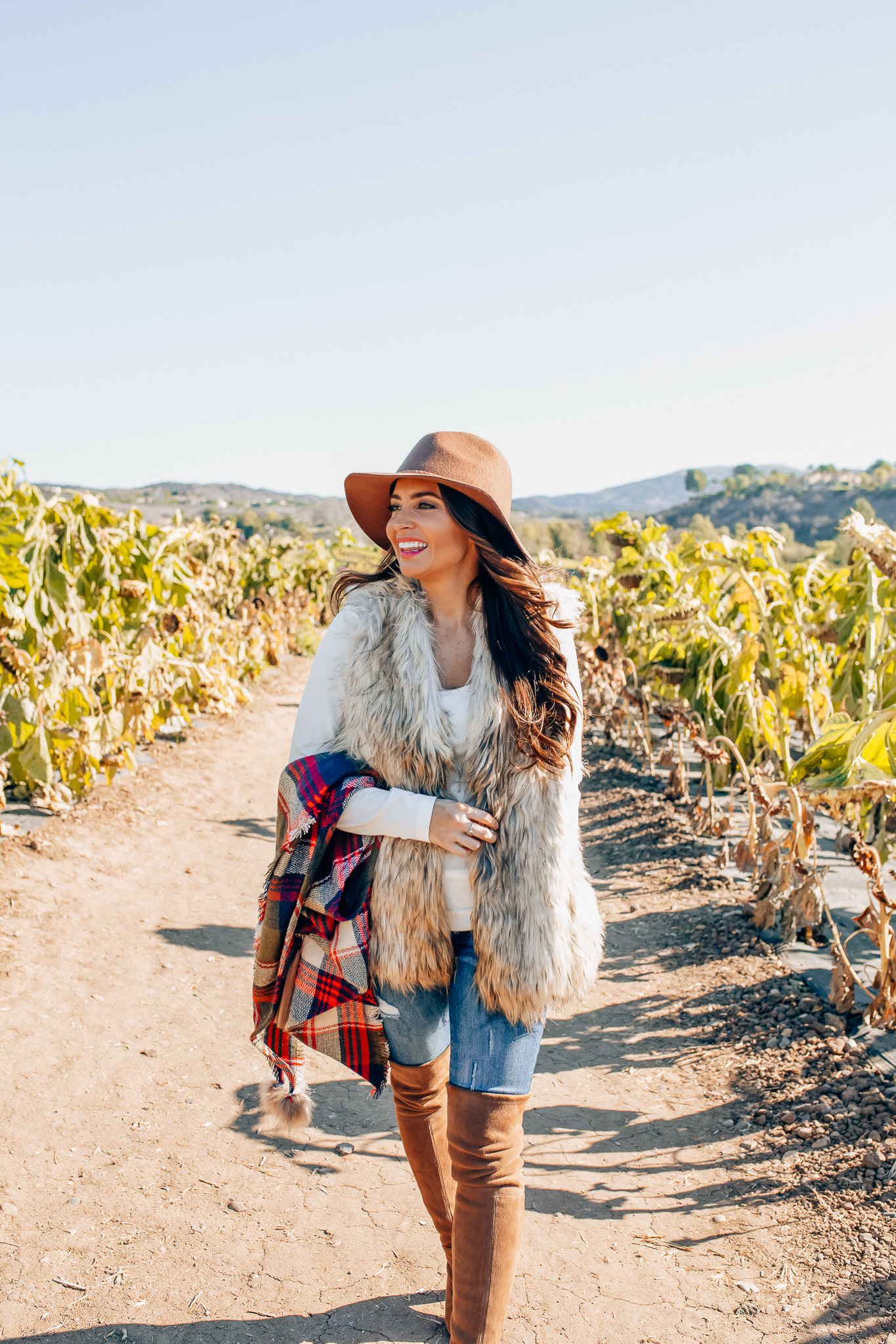 Fall plaid outfits featured by top Orange County fashion blog, Maxie Elise