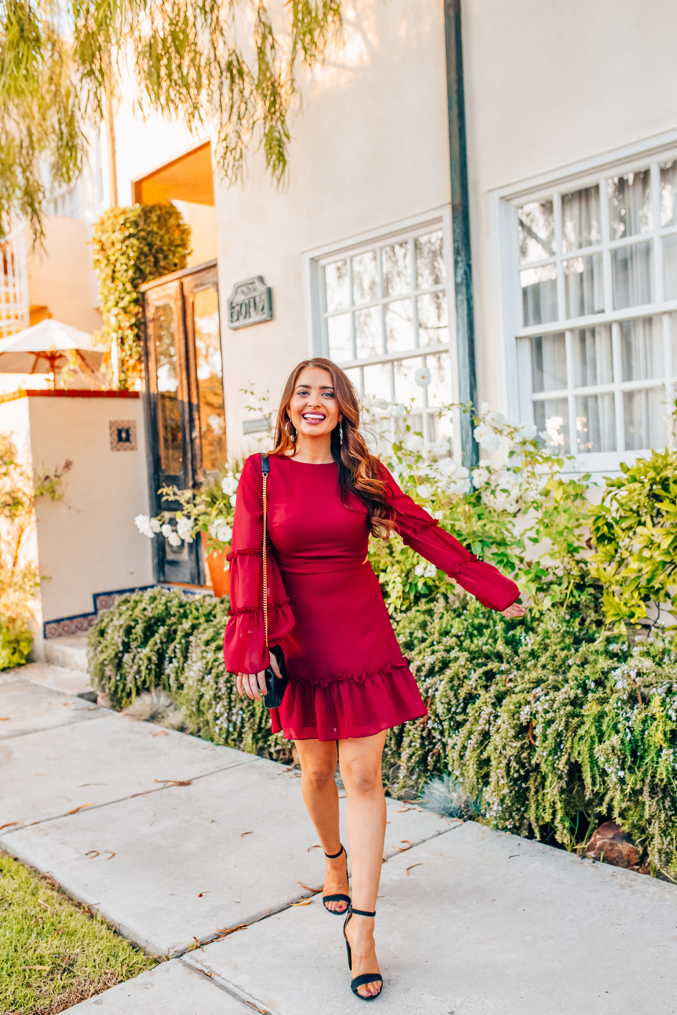 simple orange dress