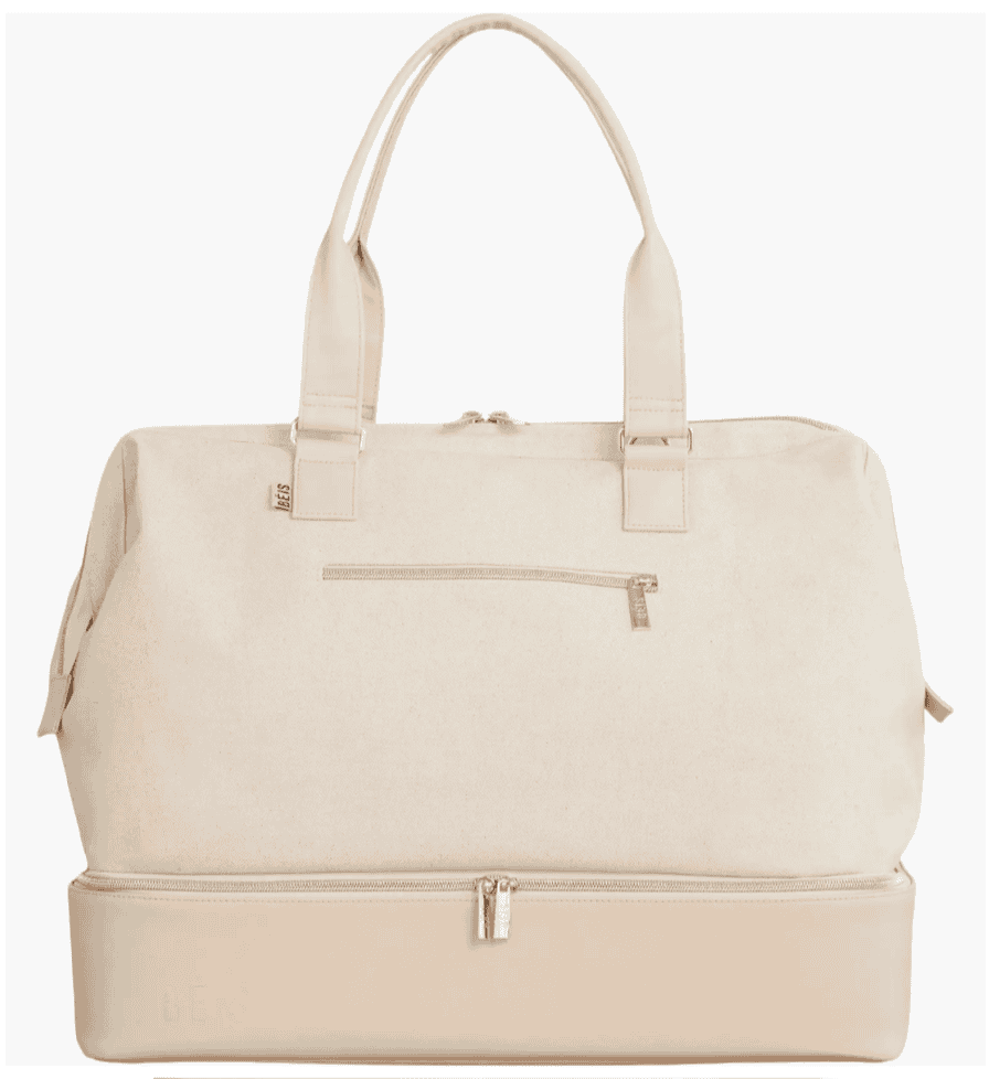 Beis weekend tote in beige