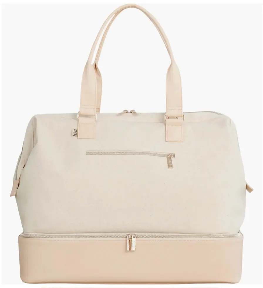 Beis weekend tote in beige