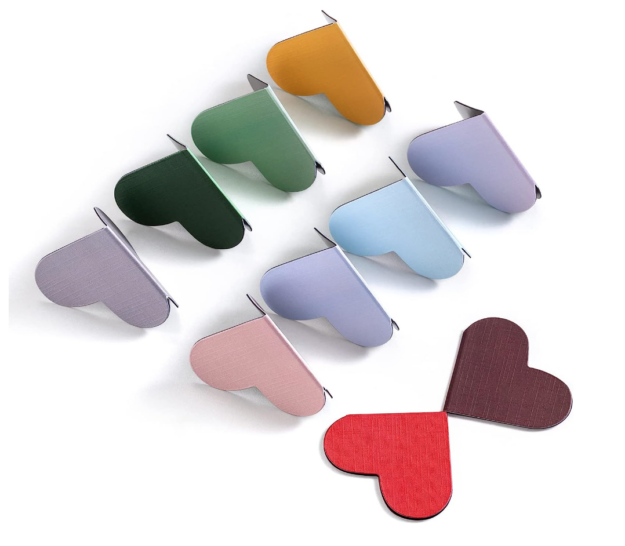 Heart shape magnetic page markers