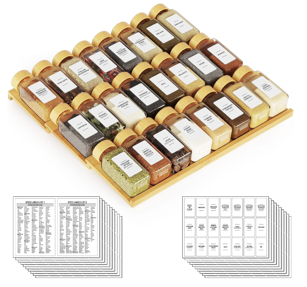 SpaceAid Bamboo Spice Drawer