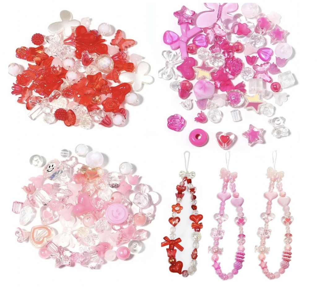 red and pink bead charms Craft Ideas for Adults