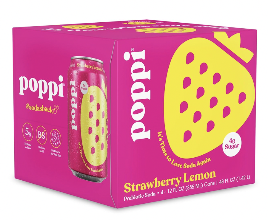 Poppi Strawberry Lemon Prebiotic Soda