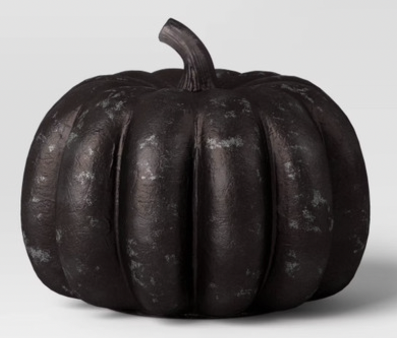 Halloween Glass Pumpkin Black
