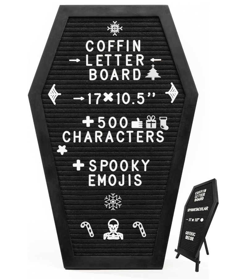 Coffin Letter Board