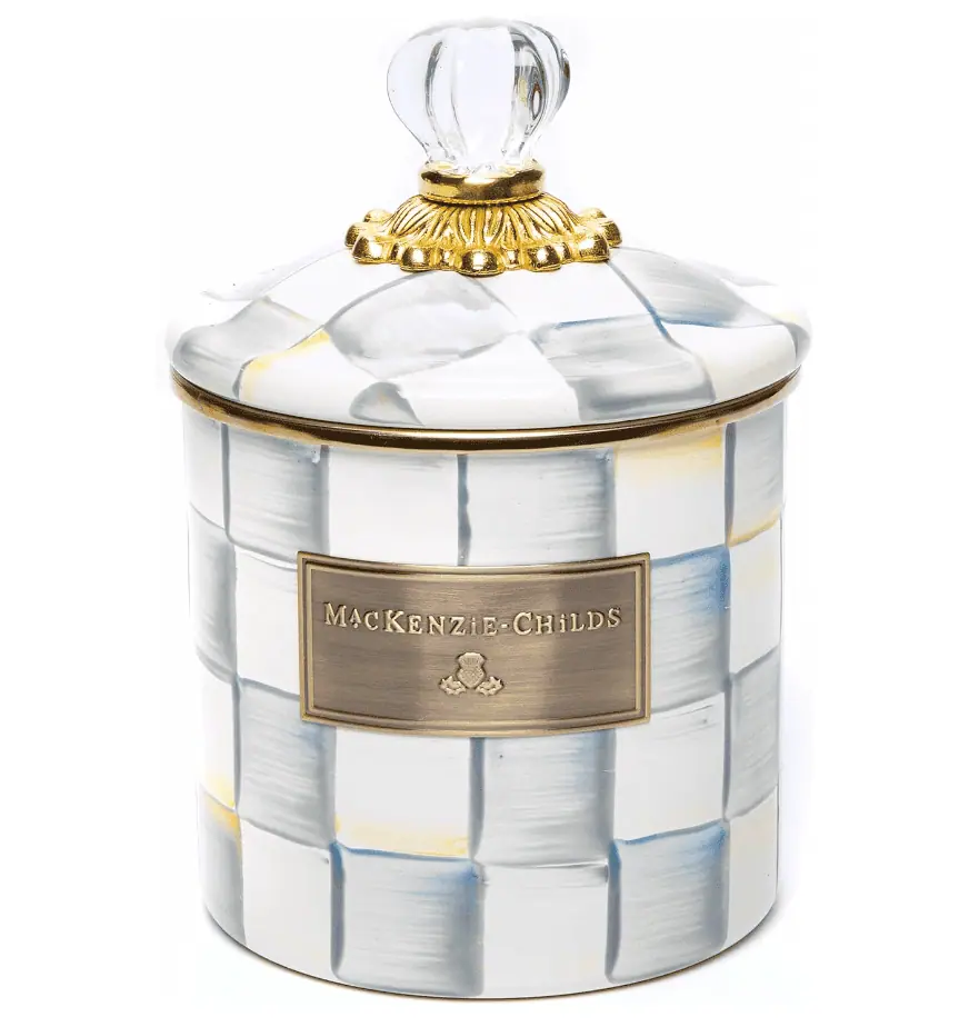 Check Enamel Canister small