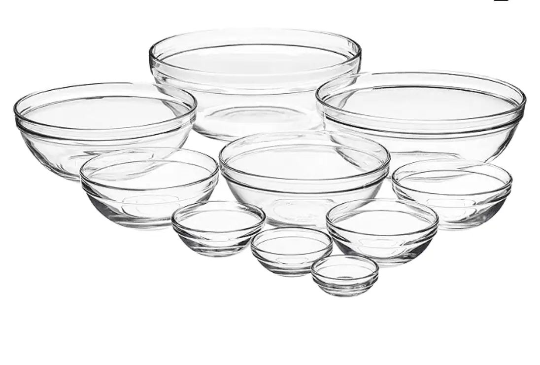 Anchor Hocking 10 Piece Mixing Bowl Set