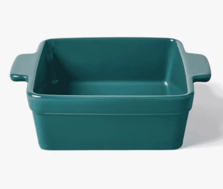 Square Stoneware Baking Dish Green