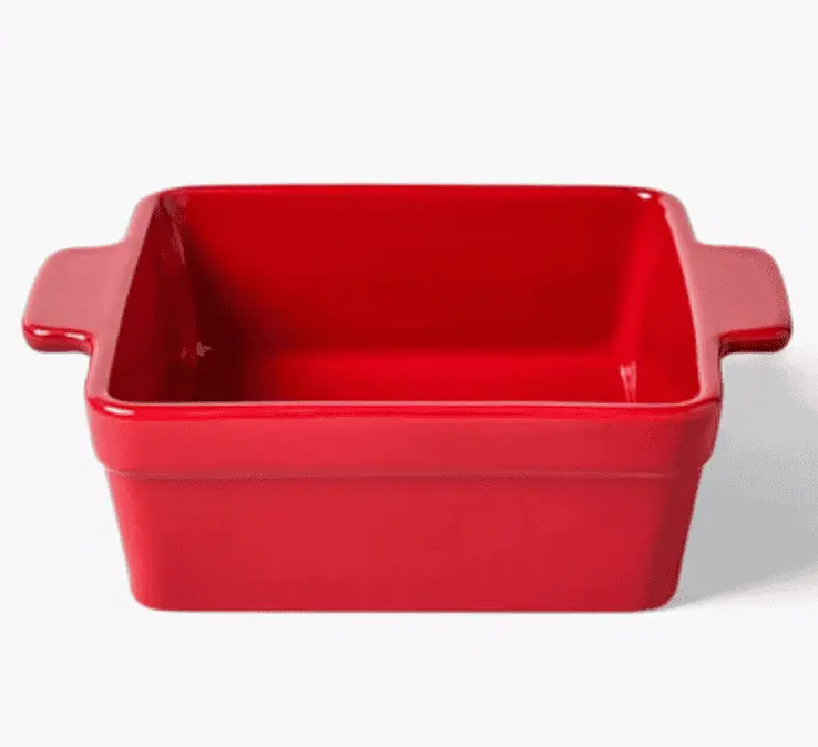 Square Stoneware Baking Dish Red