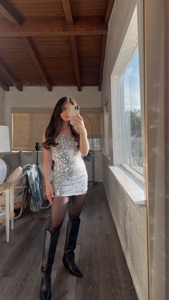 Sequin Dress  Glitter and Glam Country Concert Outfit Ideas