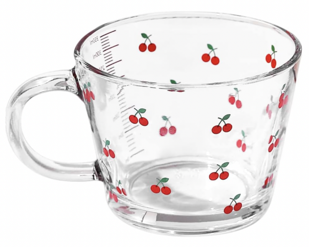 Kawaii Mug Cherry Glass