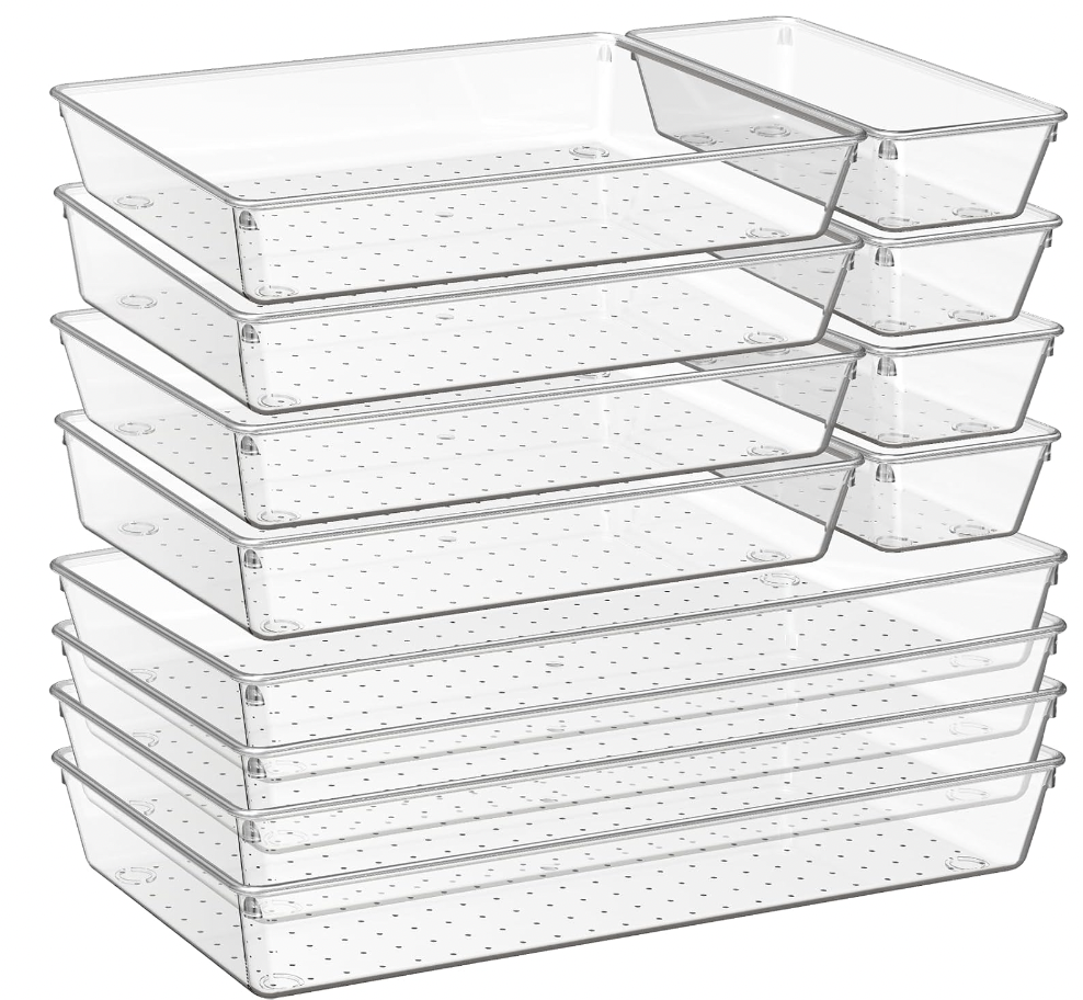 Clear Plastic Drawer Organizer Trays