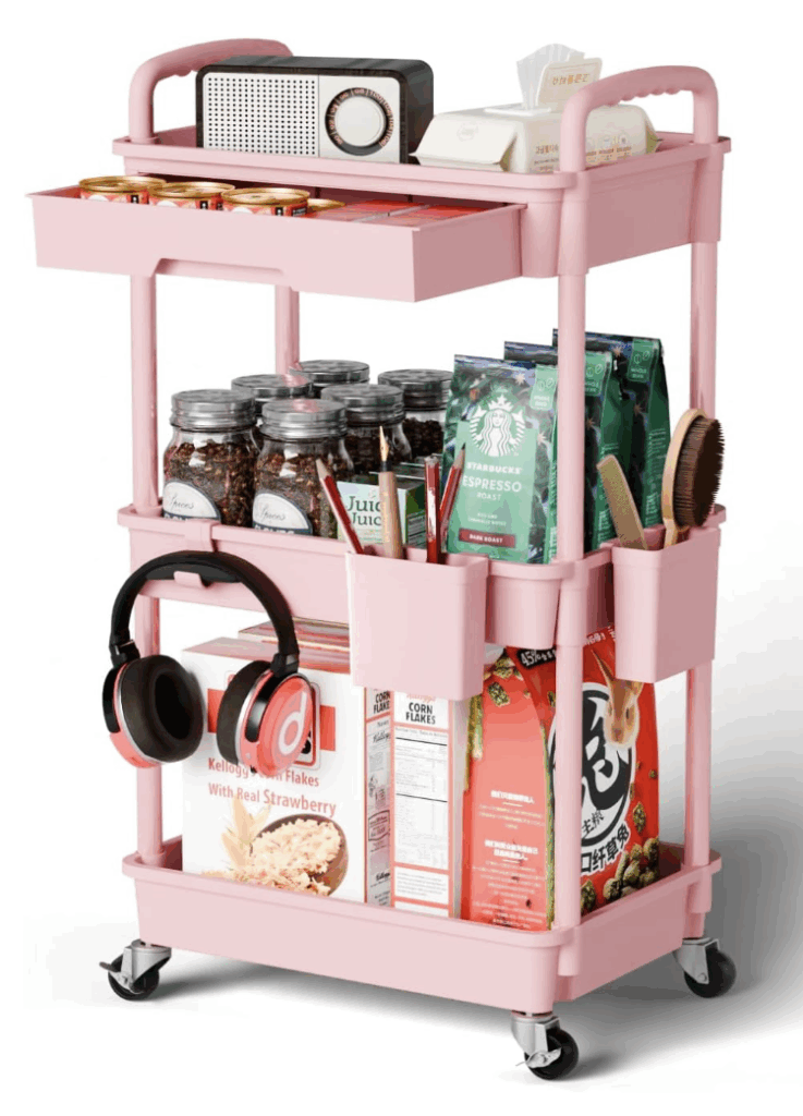 3 Tier Rolling Cart Organizer