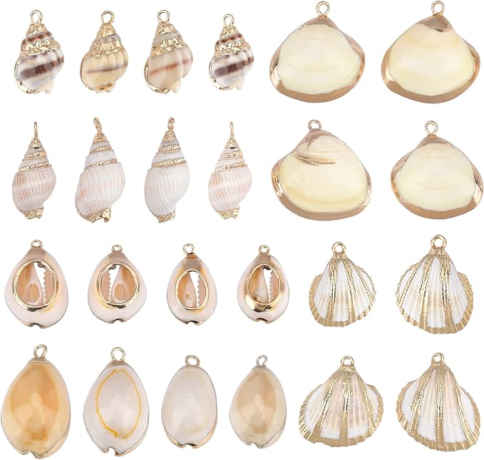 Electroplate Spiral Seashells Charm
