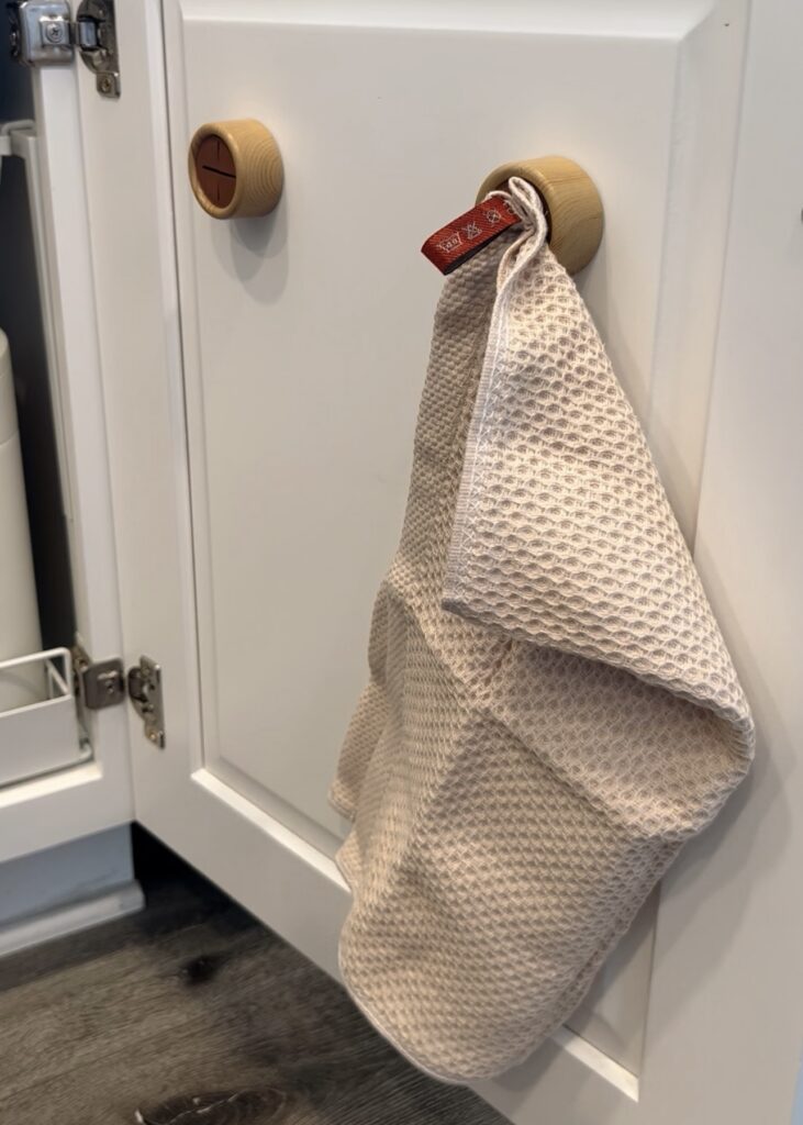 Towel Holder | How to Organize Under the Kitchen Sink